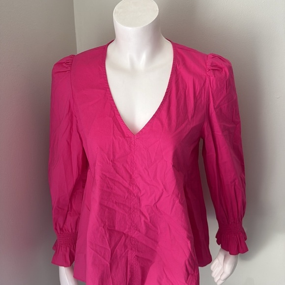 Tuckernuck Pomander Place Blouse Top Easton Pink Size Medium - Picture 7 of 11